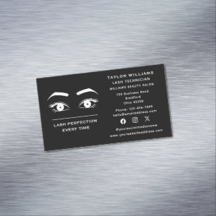 Social Media Eyelash Extensions Lashes Magnetische Visitenkarte