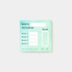 Social Media Follower-Tracker Post-It® Notizen
