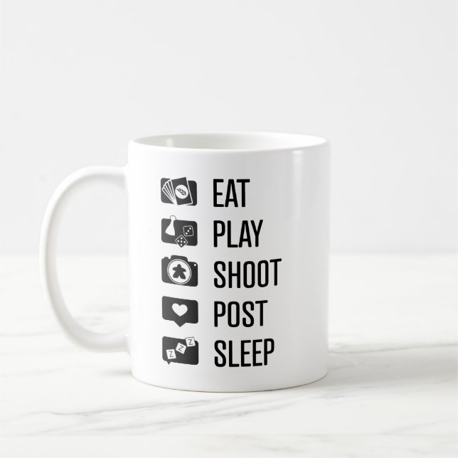 Social Media Gamer Black Art Mug (Gauche)