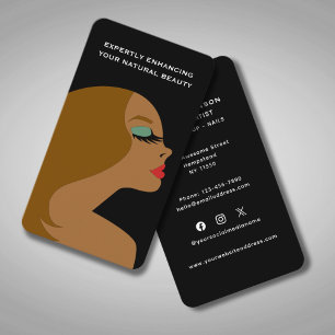 Social Media Haarstylist Makeup Artist Beautici Visitenkarte