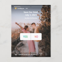 Social Media Ja/Kein Foto Spaß Save the Date einla