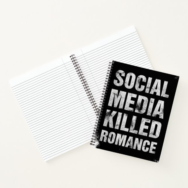 Social Media Killed Romance Notizbuch (Innenseite)
