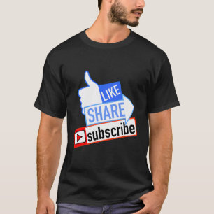 Social Media like Share Subscribe Hoodie Content C T-Shirt