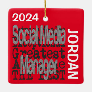Social Media Manager Außerordentliche CUSTOM Keramikornament
