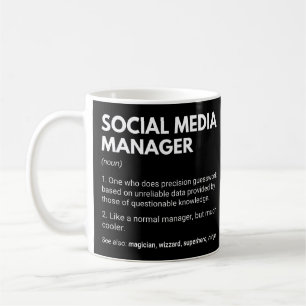 Social Media Manager Lustige Marketer-Definition Kaffeetasse