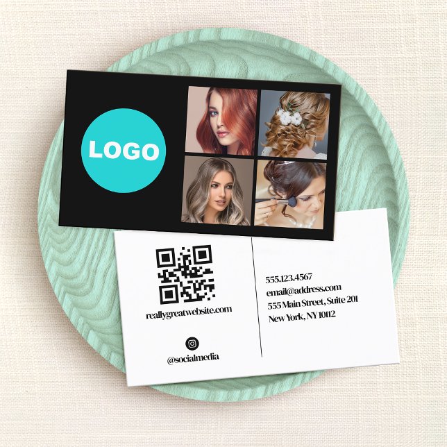 Social Media-Networking-Foto für Black Add-Logos Visitenkarte (Von Creator hochgeladen)