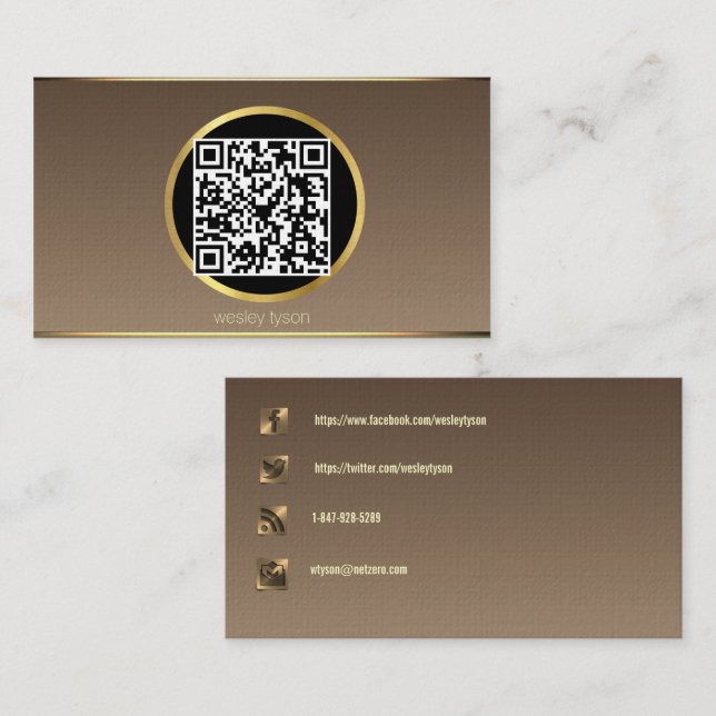Social Media qm Business Card Visitenkarte (Vorne/Hinten)