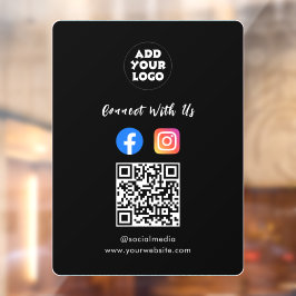 Social Media QR Code | Instagram & Facebook Fensteraufkleber