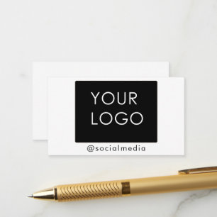 Social Media-Schlichte für Social Business-Logos f Begleitkarte