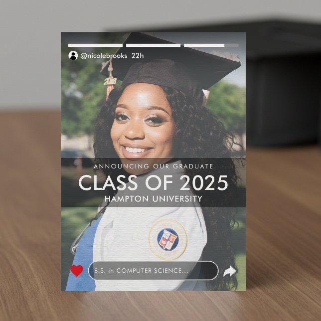 Social Media Story Post Foto Abschluss Ankündigung (Social Media Story Post Photo Graduation Announcement
)