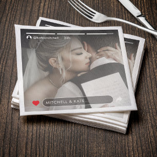 Social Media Story Post Foto Hochzeit von Napkins Serviette