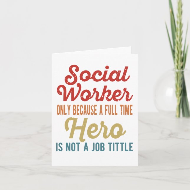 Social Work Month - Social Worker Hero Karte (Vorderseite)