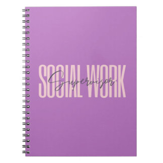 Social Work Supervisor Notebook Notizblock