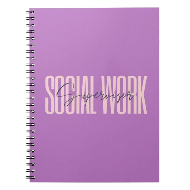 Social Work Supervisor Notebook Notizblock (Vorderseite)