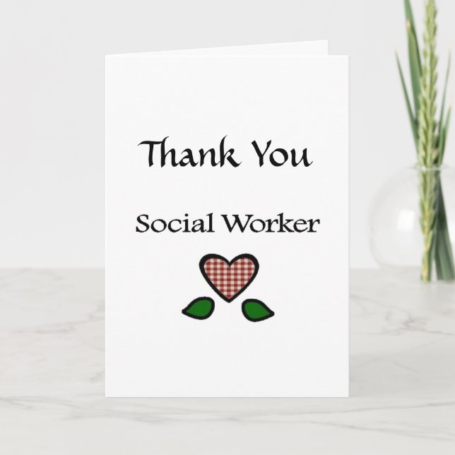 Social Worker GH Vous Carte de remerciements (Devant)
