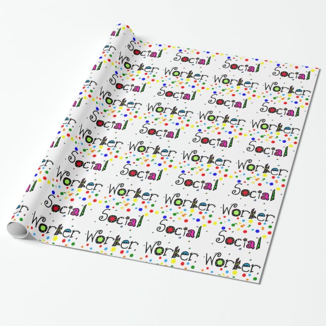 Social Worker Gift Wrapping Paper Geschenkpapier (Ungerollt)