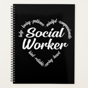 Social Worker Heart Word Cloud