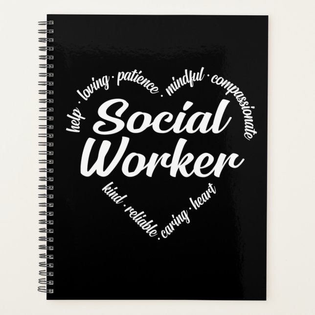 Social Worker Heart Word Cloud (Devant)