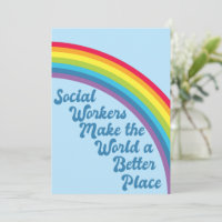 Social Worker Inspiration Zitat Rainbow Blue