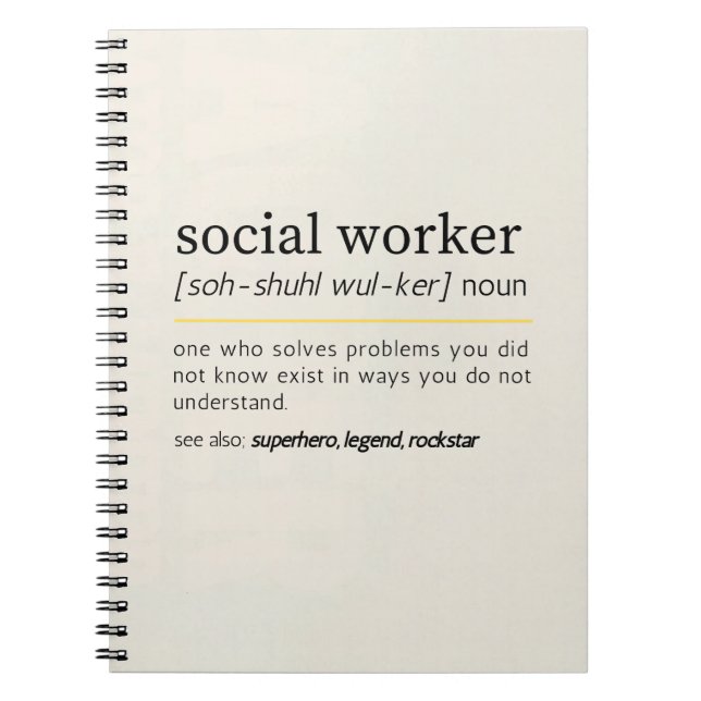  Social Worker noun Notizblock (Vorderseite)