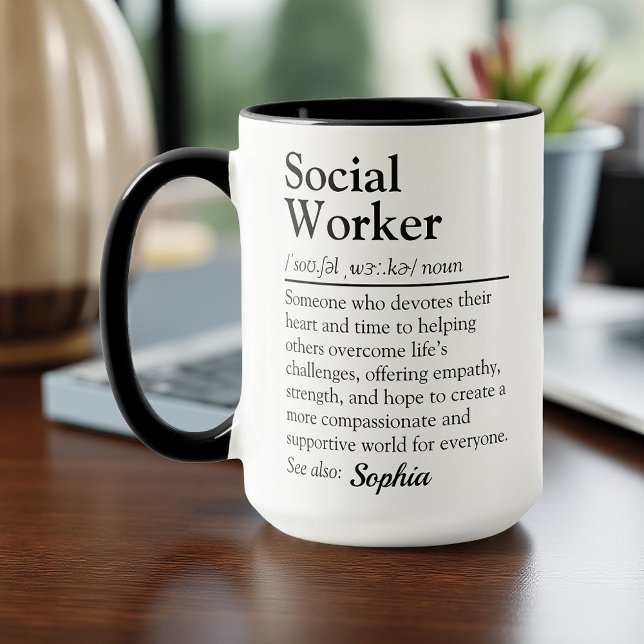 Social Worker Personalized Appreciation Gift Tasse (Von Creator hochgeladen)