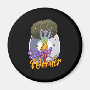 Social Worker Social Care Women Tree liberale Gesc Magnet