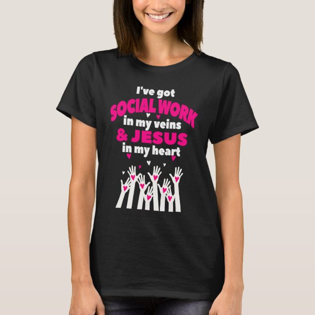 Social Worker Work Christian MSW Graduation 2023 M T-Shirt (Vorderseite)