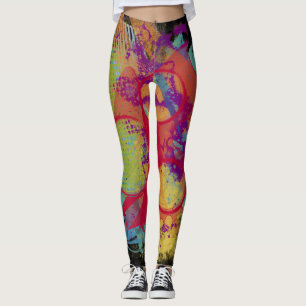 Socialite Colorful Grunge Spritzer Leggings