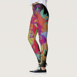 Socialite Colorful Grunge Spritzer Leggings