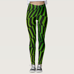 Socialite Wild und Sassy Green Pattern Leggings