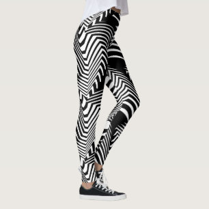 Socialite-wildes u. verrücktes Schwarz-weißes Leggings