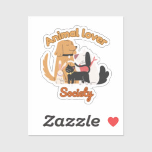 Société d'amour pour les animaux autocollant pour 