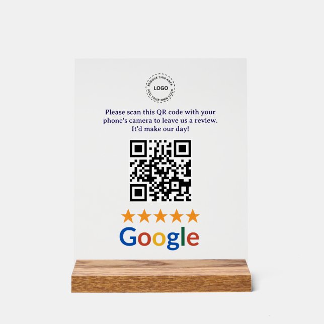 Société de code QR de critiques Google pour entrep (Recto)