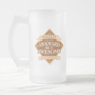 Société de la Mug de bière en verre dépoli mais ma