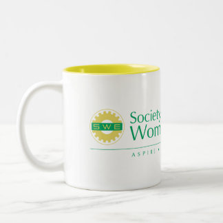 Société de tasse jaune d'ingénieurs de femmes