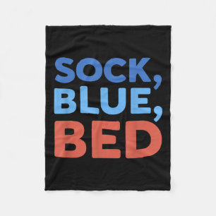 Sock Blau Bett Lustiges Meme _1  Fleecedecke