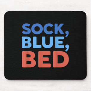 Sock Blau Bett Lustiges Meme _1 Mousepad