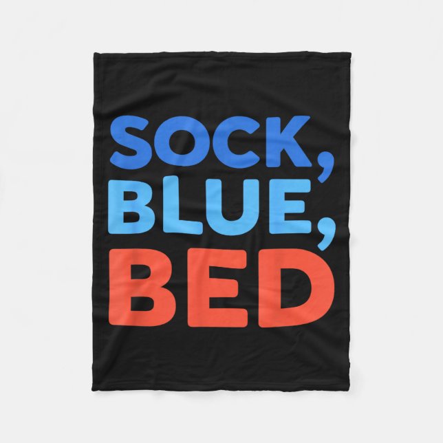 Sock Blau Bett Lustiges Meme  Fleecedecke (Vorderseite)