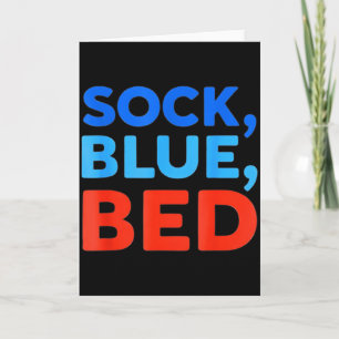Sock Blau Bett Lustiges Meme Karte