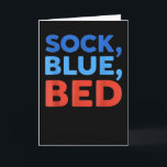 Sock Blau Bett Lustiges Meme  Karte<br><div class="desc">Sock Blau Bett Lustiges Meme</div>