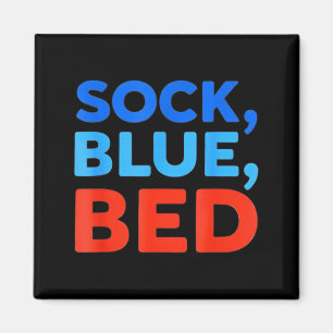 Sock Blau Bett Lustiges Meme Magnet