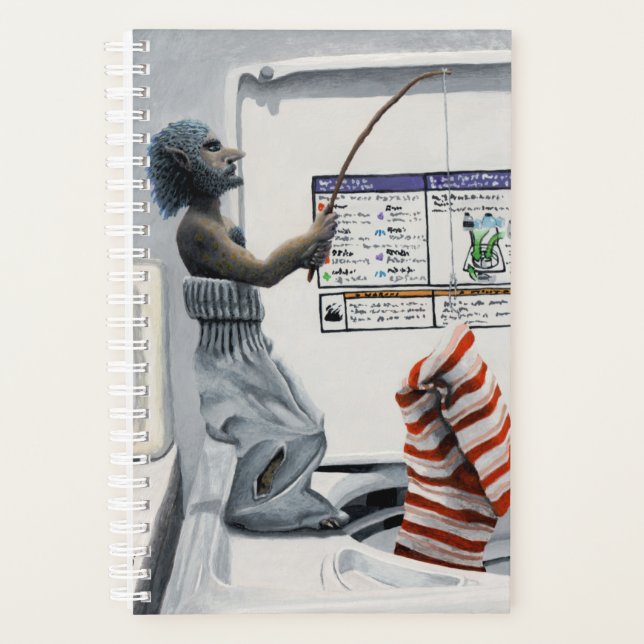 Sock Criminal Fishing Crime Fantasy Art Planner Planer (Vorderseite)