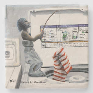 Sock Criminal Fishing Crime Fantasy Stone Unterset Steinuntersetzer