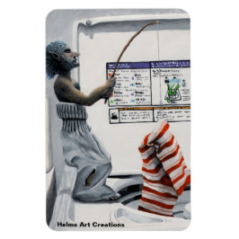 Sock Criminal Fishing Crisis Foto Magnet