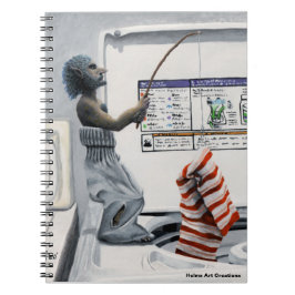 Sock Criminal Fishing Fantasy Art Spirituosen Note Notizblock
