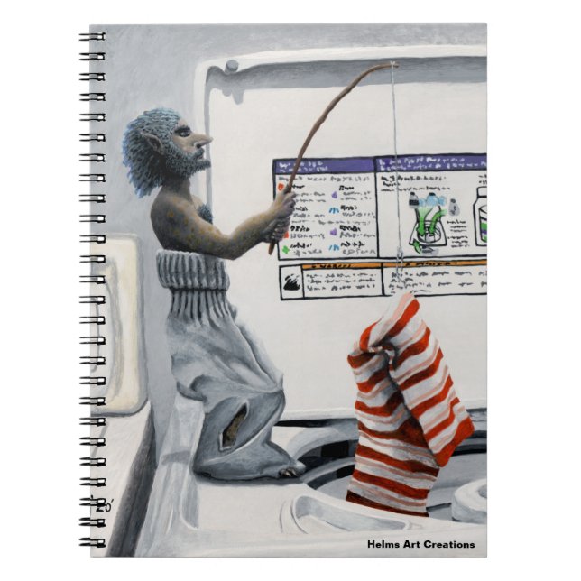 Sock Criminal Fishing Fantasy Art Spirituosen Note Notizblock (Vorderseite)