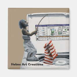 Sock Criminal Fishing Fantasy Button Magnet