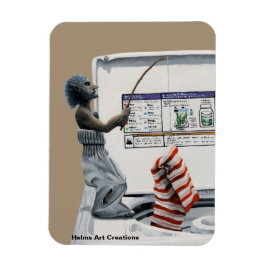 Sock Criminal Fishing Fantasy Foto Magnet