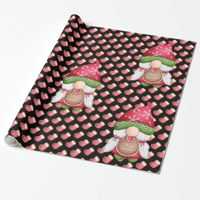 Sock Gnome - Farbe anpassen Geschenkpapier (Ungerollt)