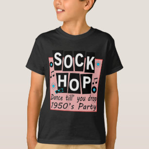 Sock Hop 1950er Jahre Tanzparty Retro 50er Party T-Shirt